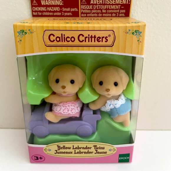 Calico Critters Yellow Labrador Twins, NEW, Collectible - Picture 1 of 4